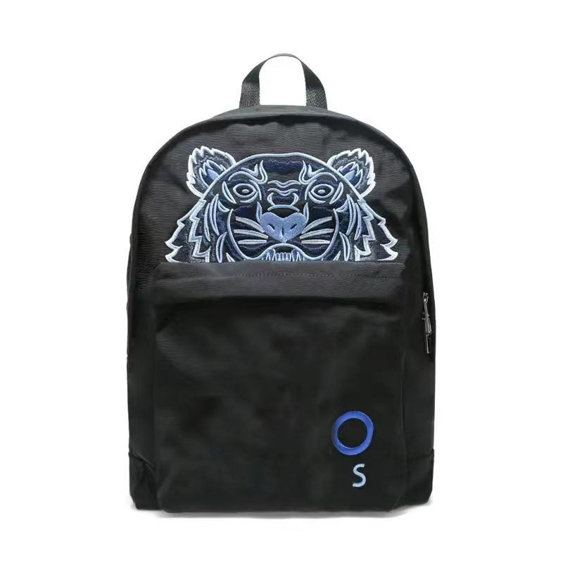 Women's & Men's Head Embroidery Large Capacity Couple Simple Leisure Backpack