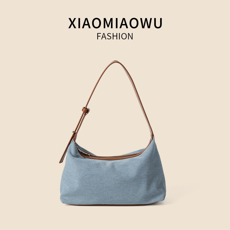 Summer Jean Leisure Artistic Portable Female High Underarm Bag