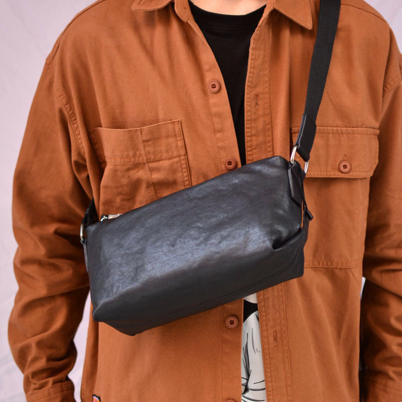 Men's Layer Cowhide Commute Minimalist Retro Easy Matching Bags