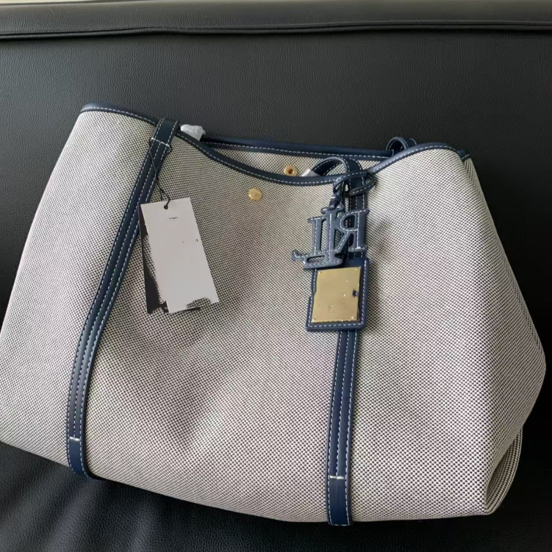 Women's Ralph Lauren Canvas Portable Large Capacity Shopping Tote Bags