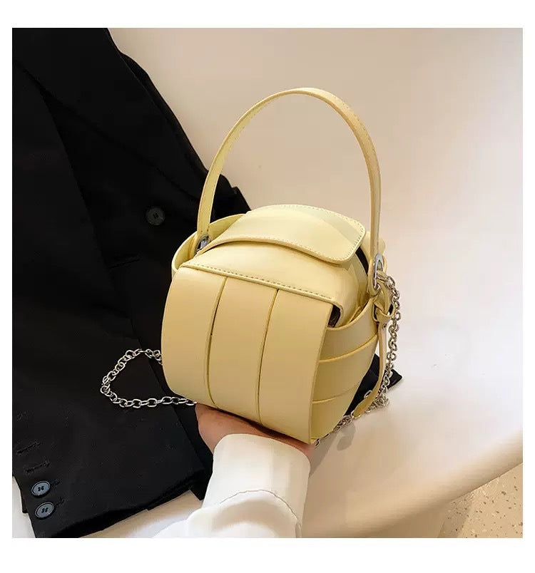 Women's Female Contrast Color Personality Commuter Simple Woven Women's Messenger Bag
