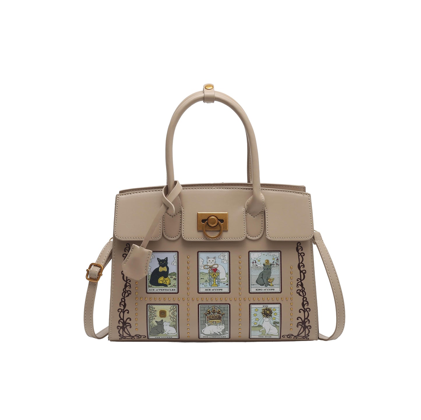 Tarot Cat Embroidered Mild Luxury Retro Dark Women's Shoulder Bag