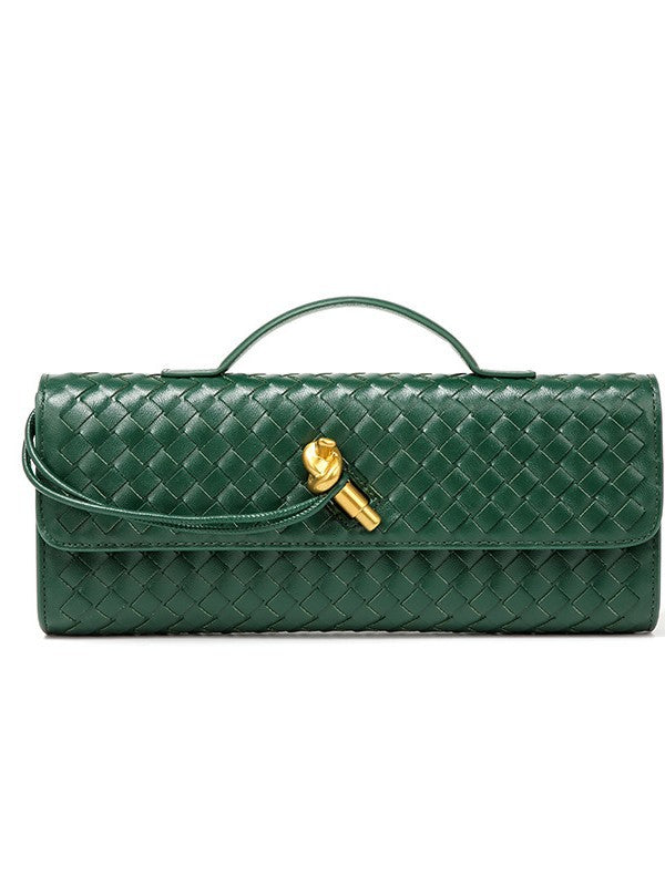 Woven Baguette Niche Advanced Horizontal Hand Holding Women's Shoulder Bag