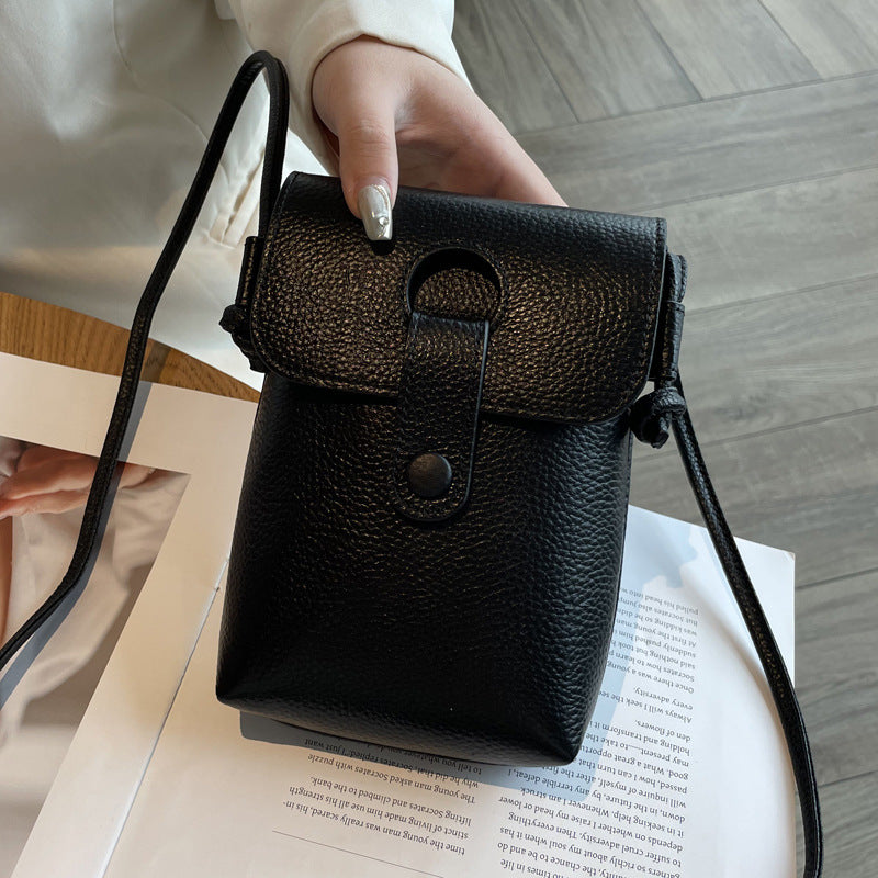 Women's Leather High-grade Fashion First Layer Lightweight Mobile Phone Bag