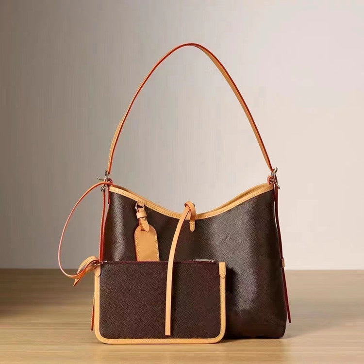 Women's Presbyopic Shopping One Genuine Leather Strap Underarm Bag