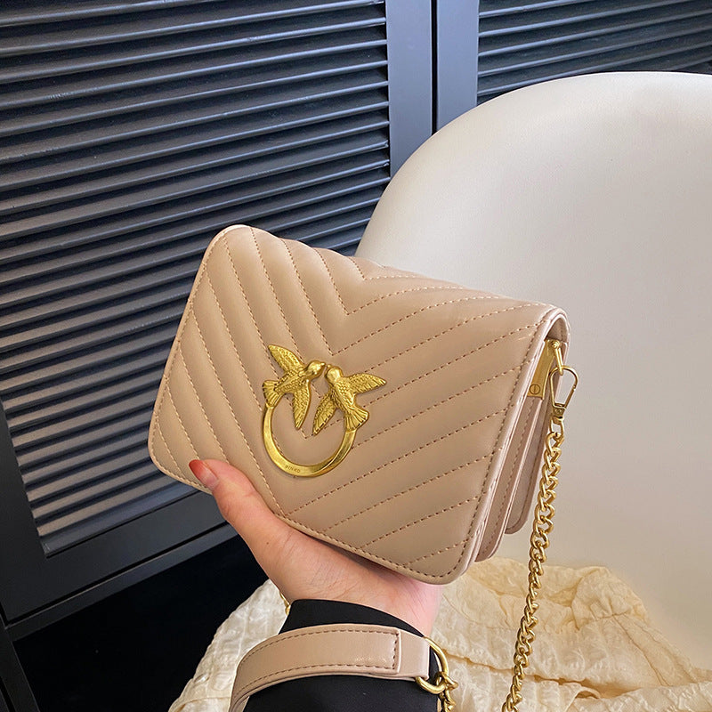 Women's Pinko Trendy Design Swallow Fashion Chain Women's Messenger Bag