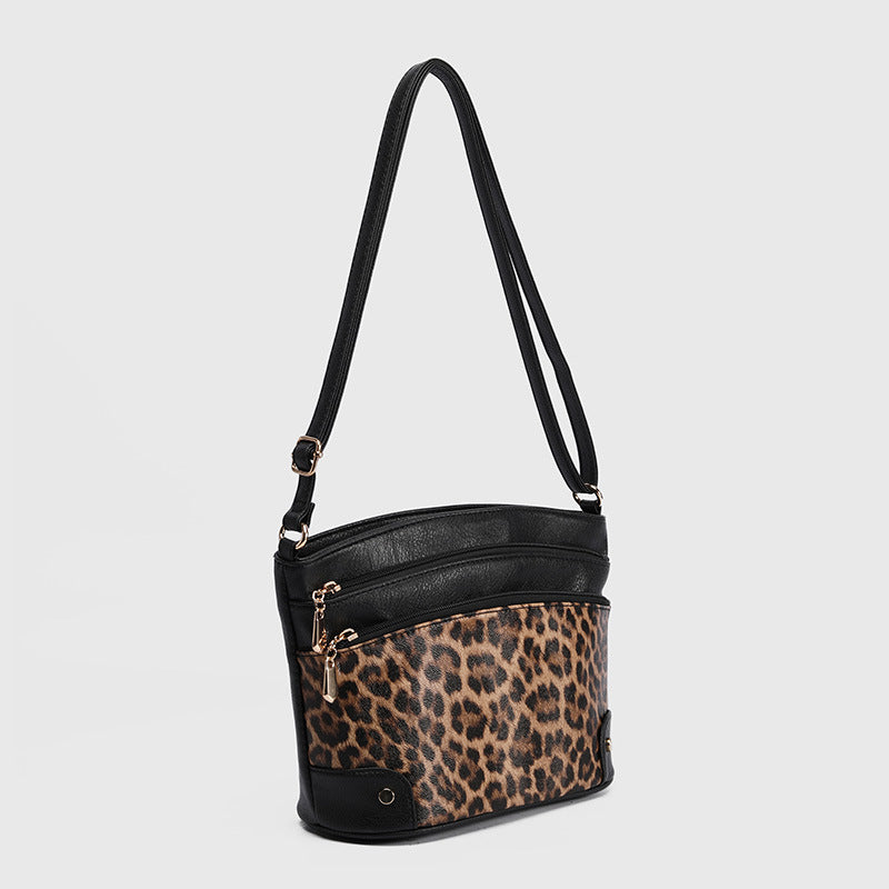 Women's Trendy Leopard Print Western Style High-grade Women's Shoulder Bag