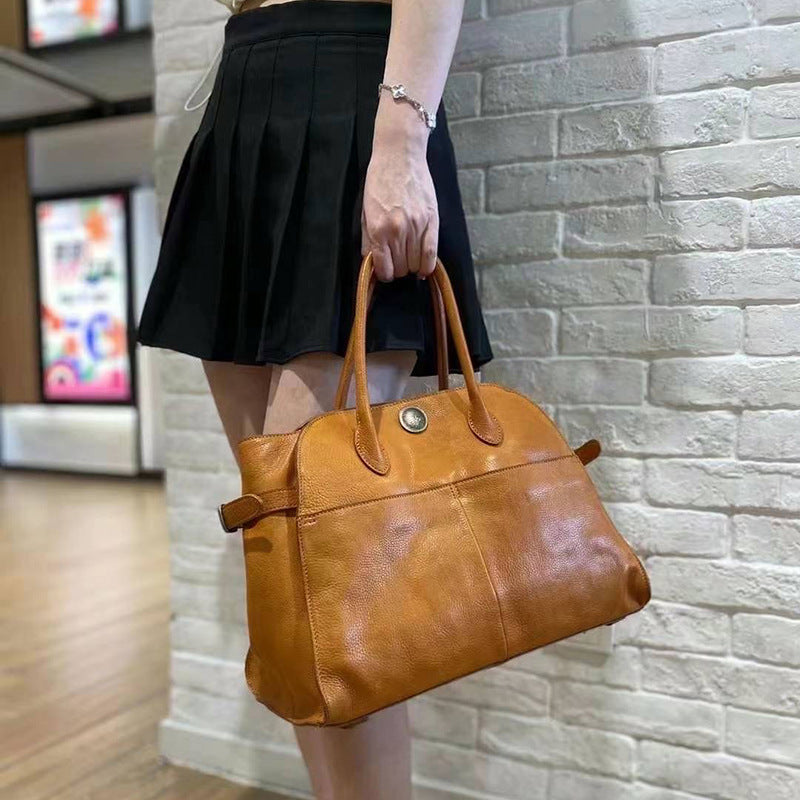 White Lily Dong Minimalist Large Capacity Totes Commuter Top Layer Handbags