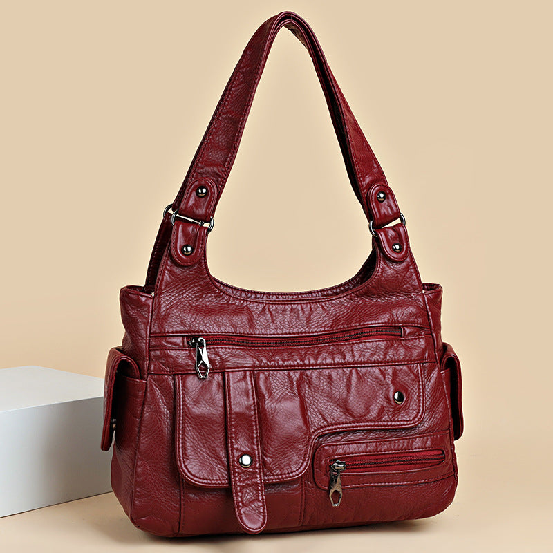 Women's Trendy Retro Street Motorcycle Punk Underarm Shoulder Bags