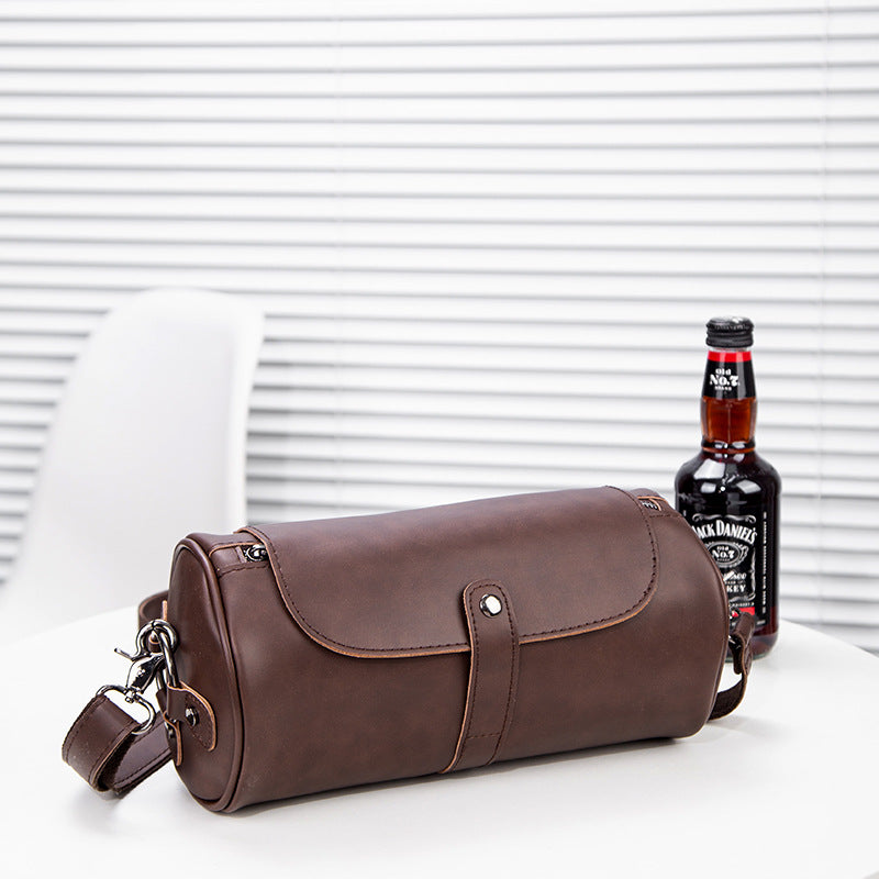 Men's Style Fashion Leather Retro Crazy Horse Trendy Men's Messenger Bag