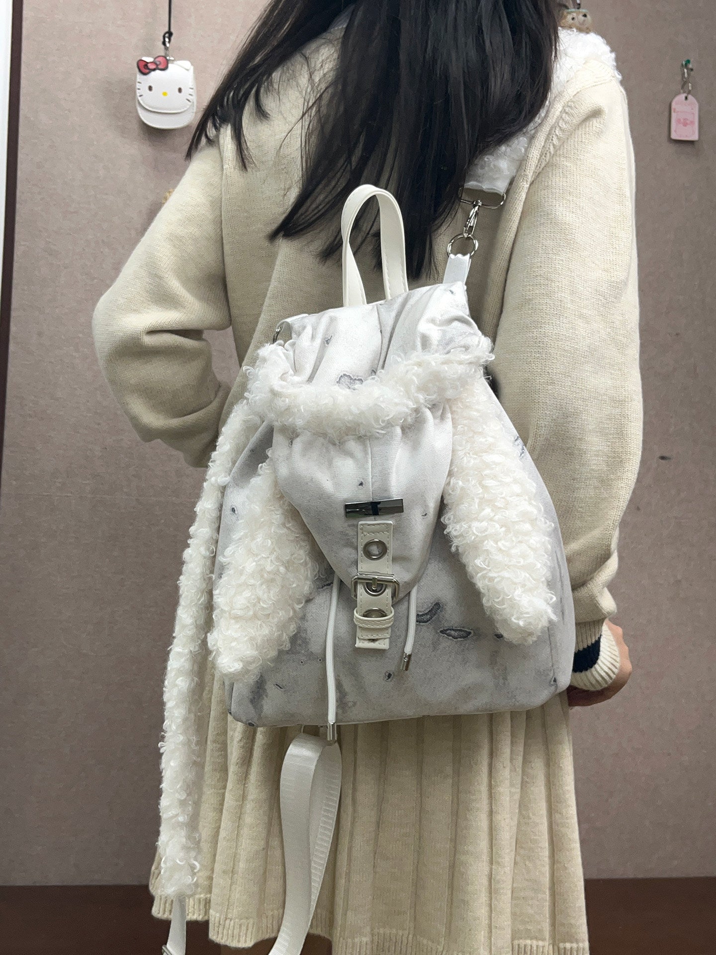 Women's Rabbit Ears Furry Large Capacity Cute Women's Shoulder Bag