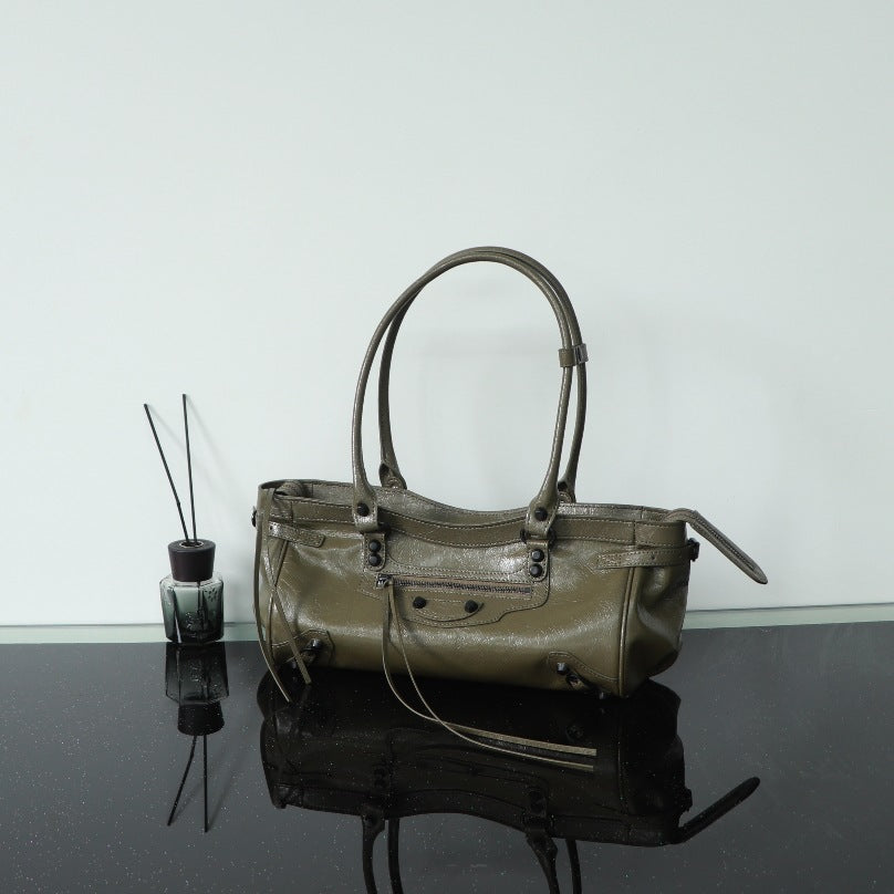 Paris High Version Horizontal Motorcycle Retro Underarm Bag