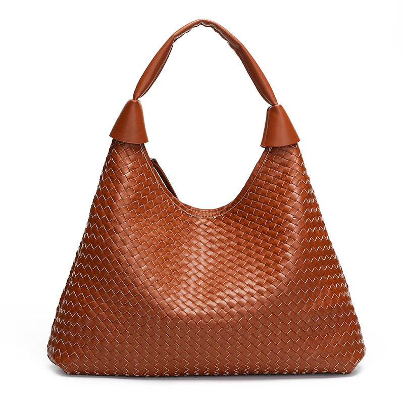 Women's Woven Pattern Fashion Simple Style Large Bags