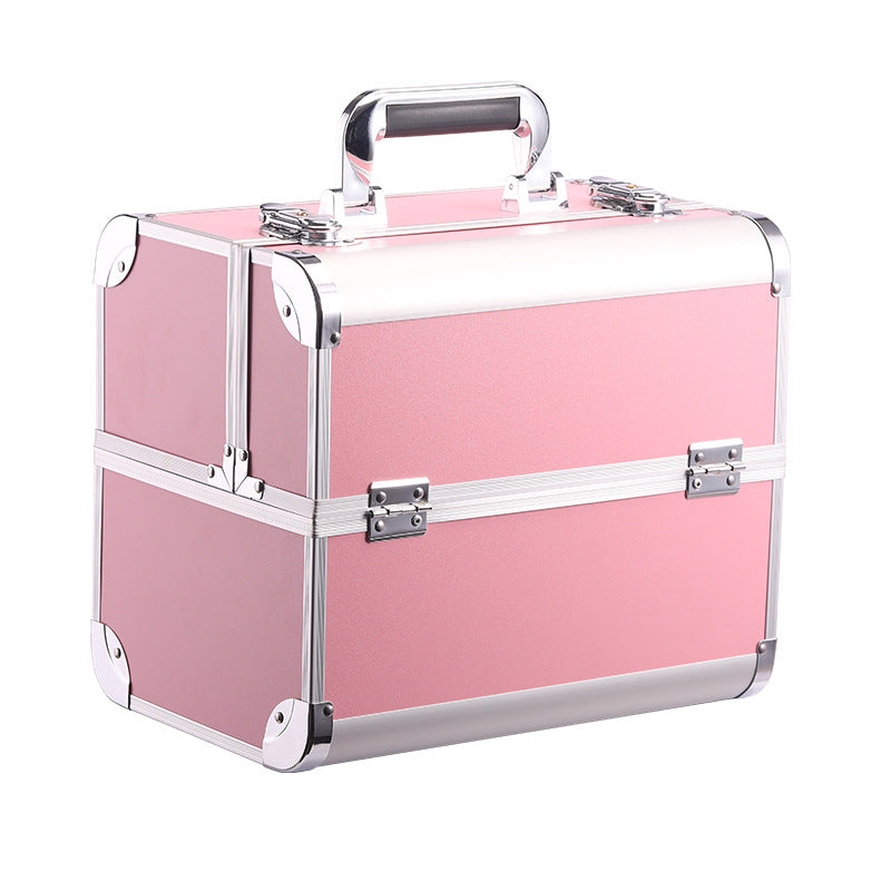 Storage Box Double Open Aluminum Alloy Portable Cosmetic Cases