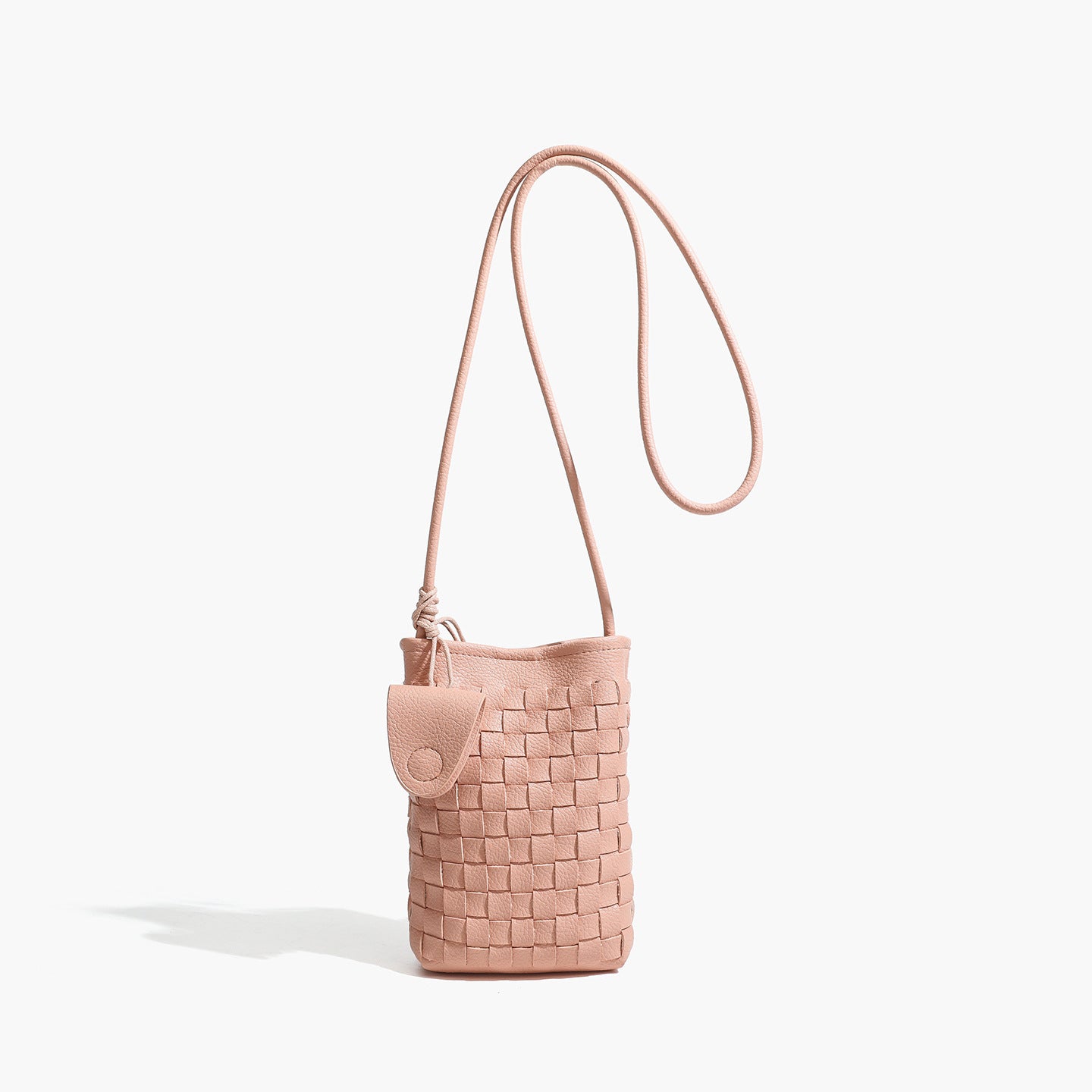 Woven Female Mini Lightweight Compact Vertical Mobile Phone Bag