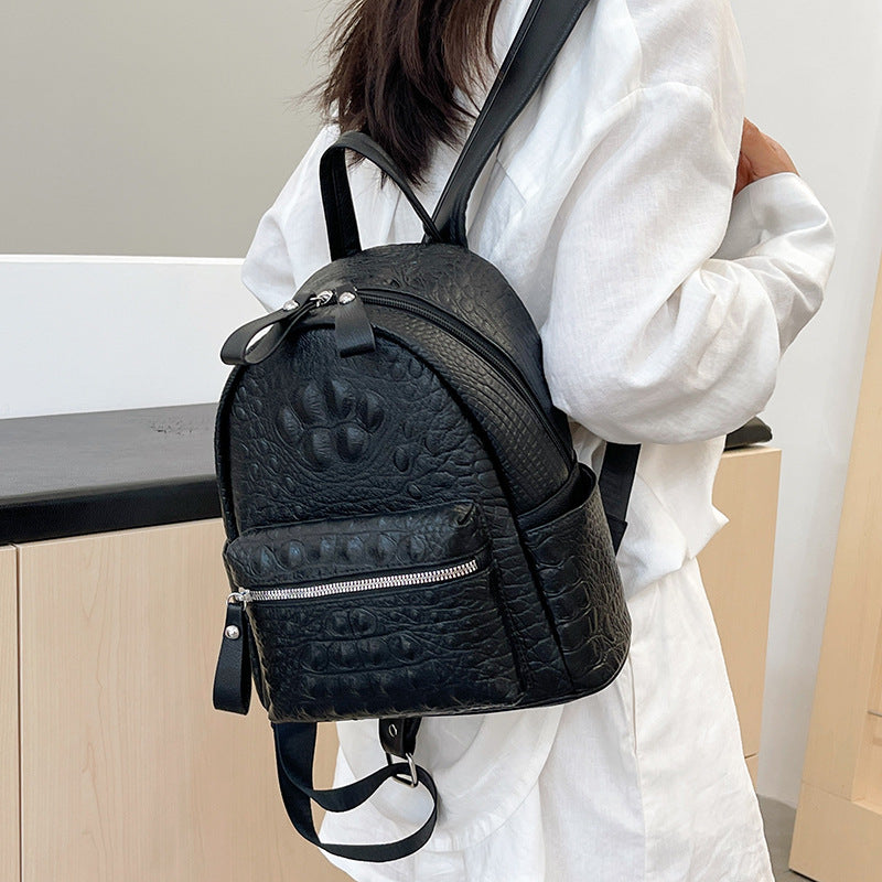 Women's Simple Solid Color Large Capacity Preppy Style Fashion Commuter Women's Backpack