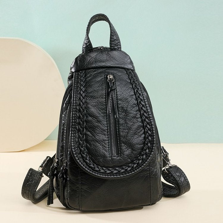 Popular Durable Retro Simple Washed Adult Women's Backpack