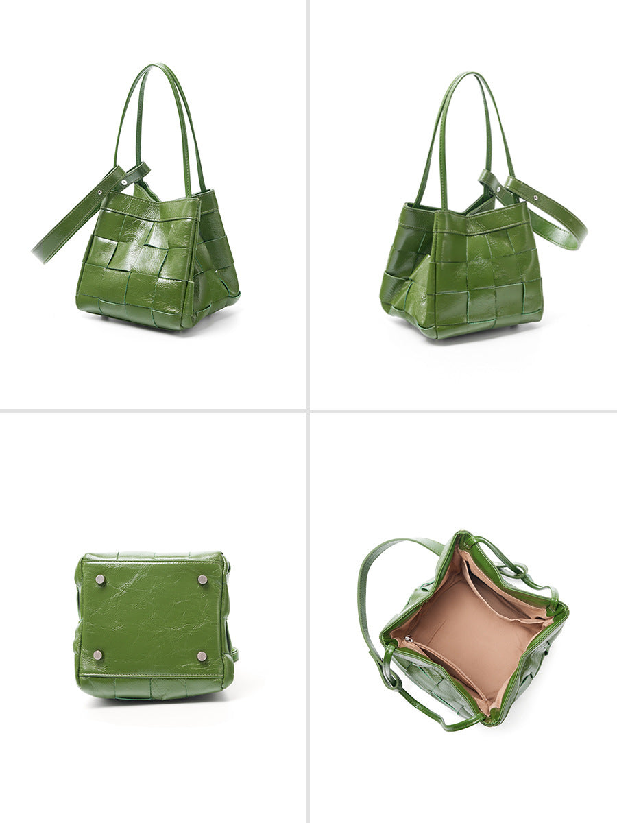 Women's Cowhide Hand-woven High-grade Genuine Leather Vegetable Women's Handbag