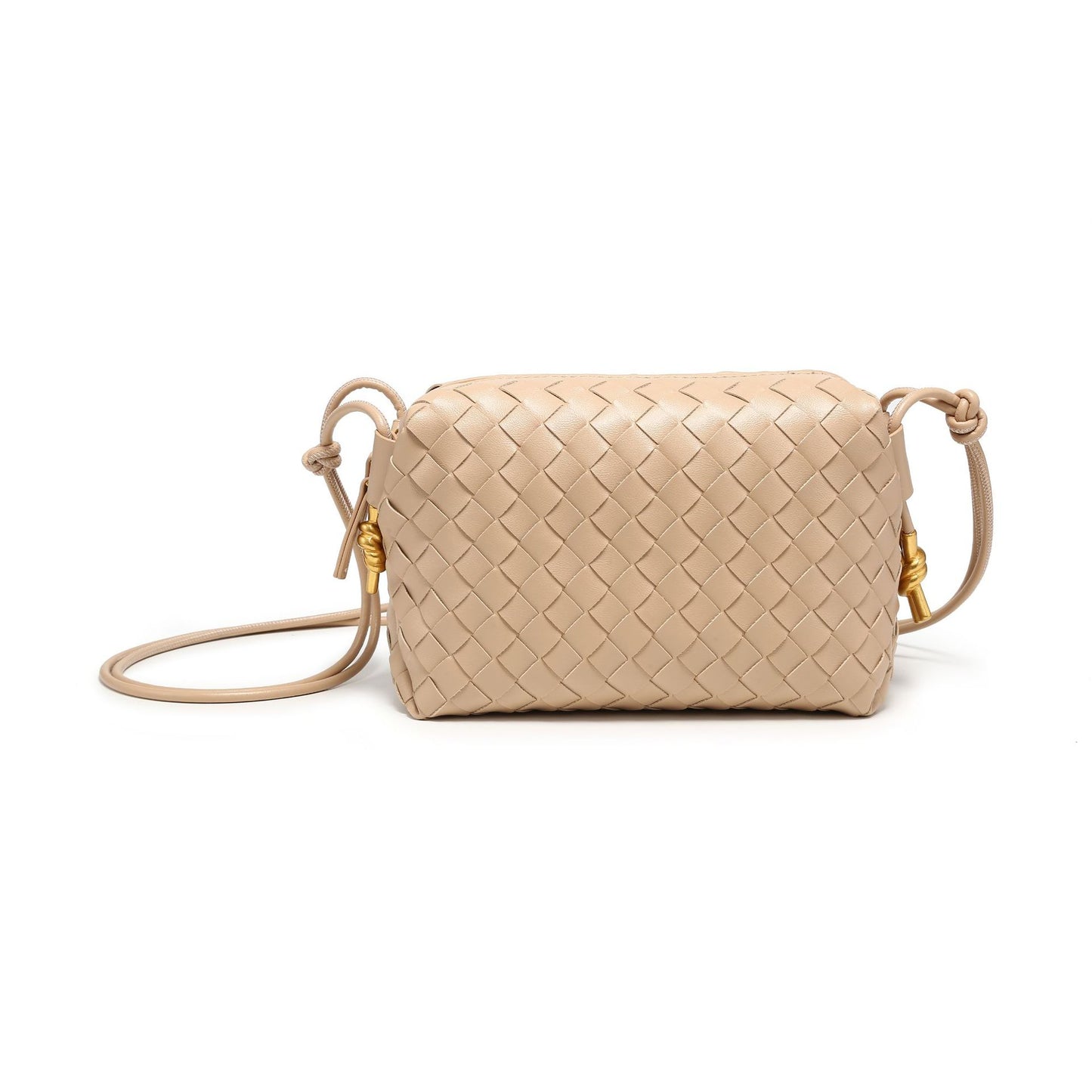 Solid Color Mini Handmade Woven Autumn Women's Messenger Bag