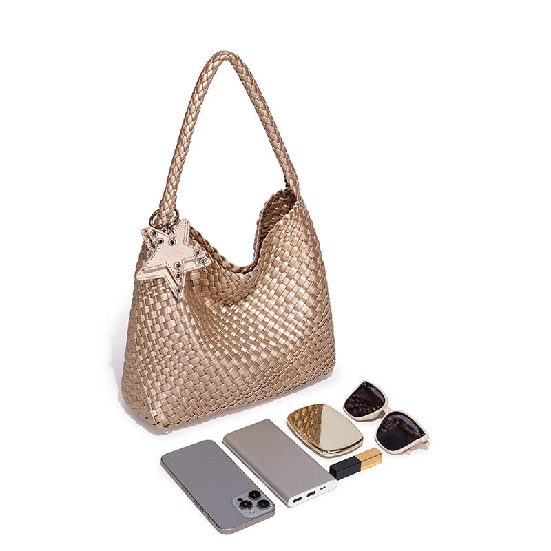 Design Hand-woven Large Capacity Totes Style Women's Shoulder Bag
