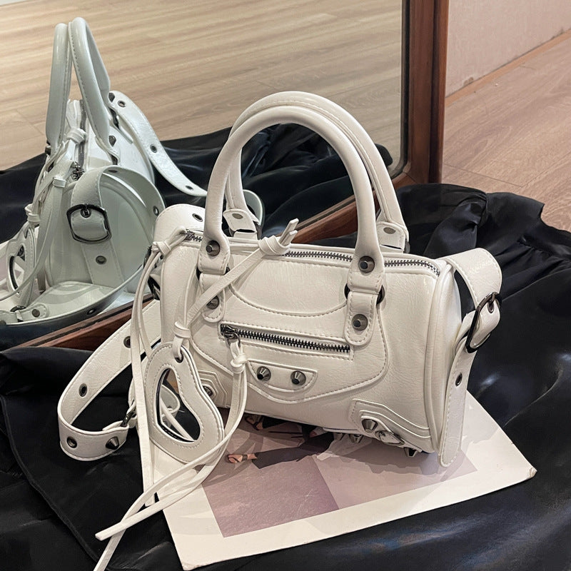 Fashion Retro Rivet Trendy Cool Motorcycle Women's Messenger Bag