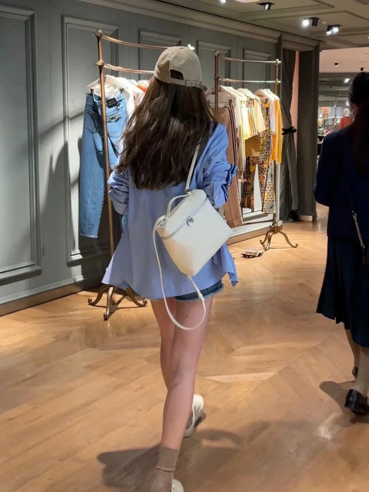Women's Genuine Leather Niche Affordable Luxury Fashion High Sense Women's Backpack