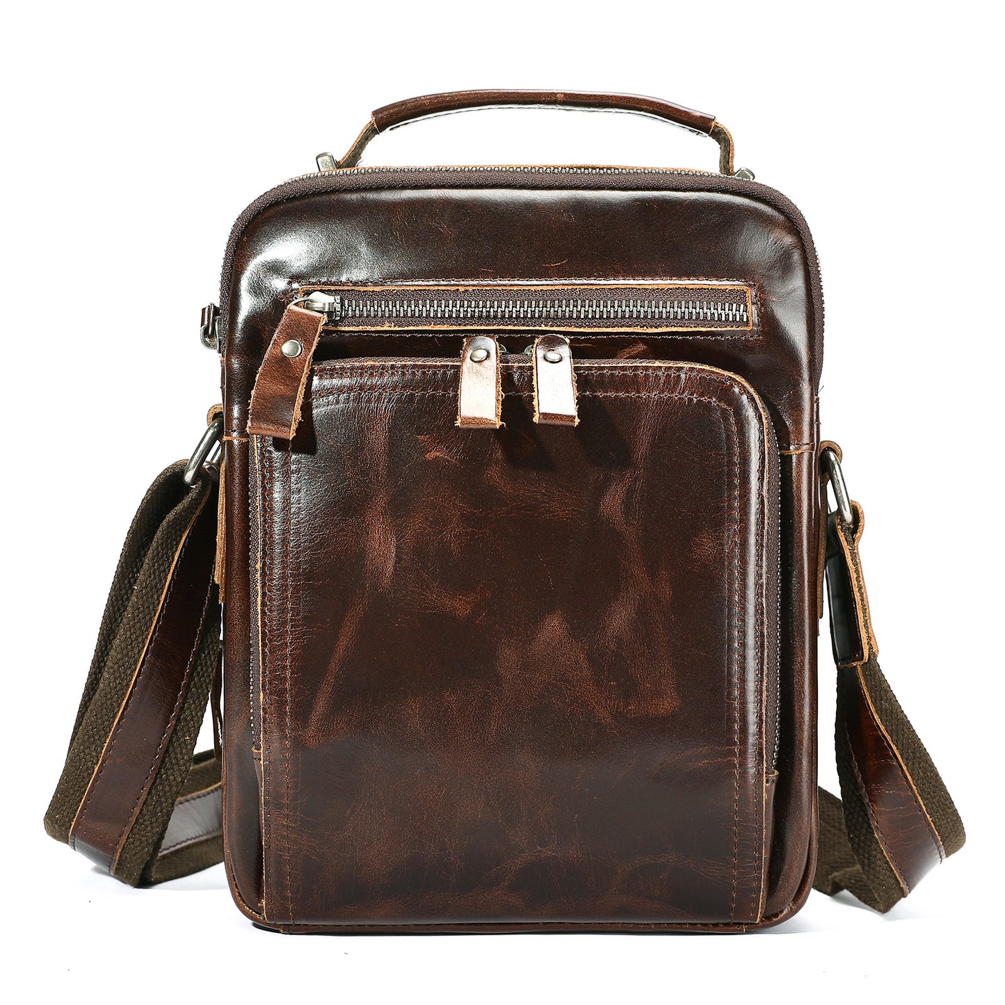 Men's Fashion Trend Niche Genuine Leather One Portable Shoulder Bags
