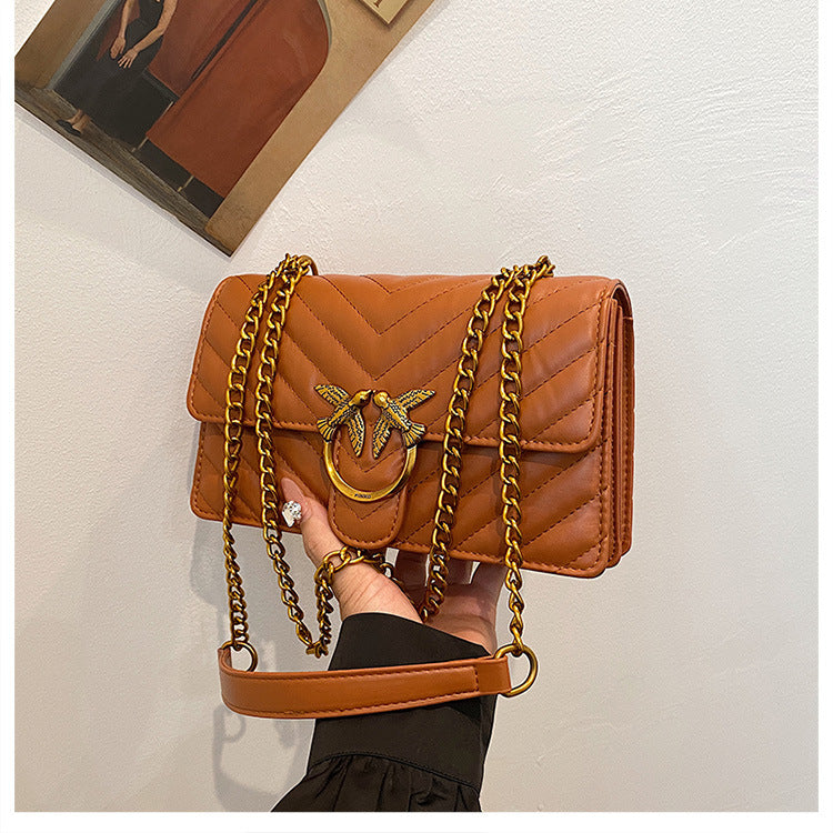 Twill Fashion Swallow Exquisite Underarm Chain Bags