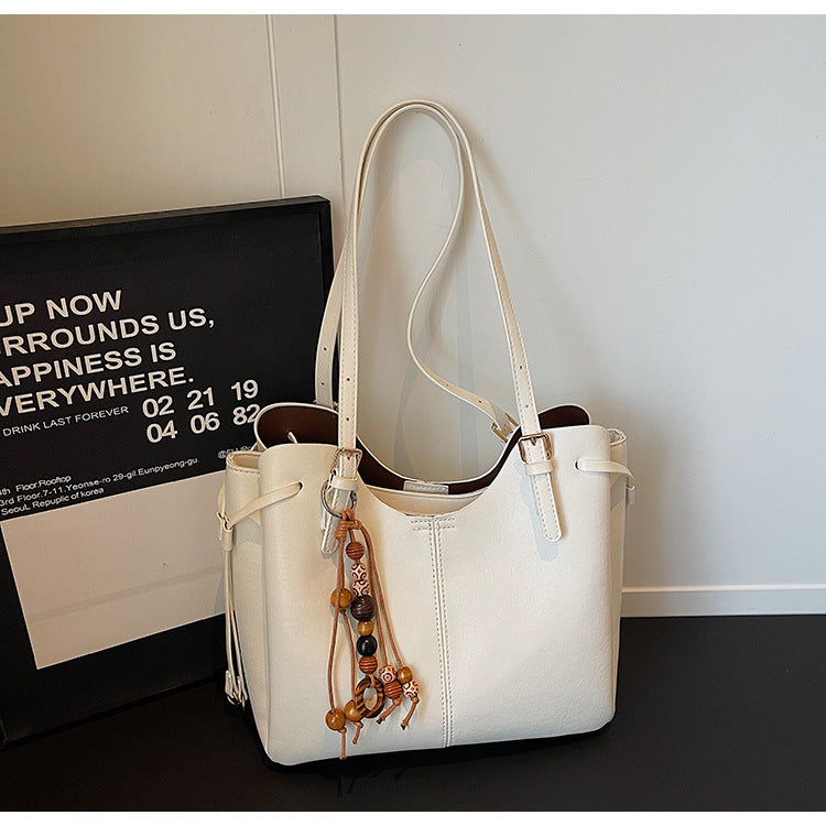 Women's Folding Big Advanced Texture Commuter Large Capacity Simple Women's Shoulder Bag
