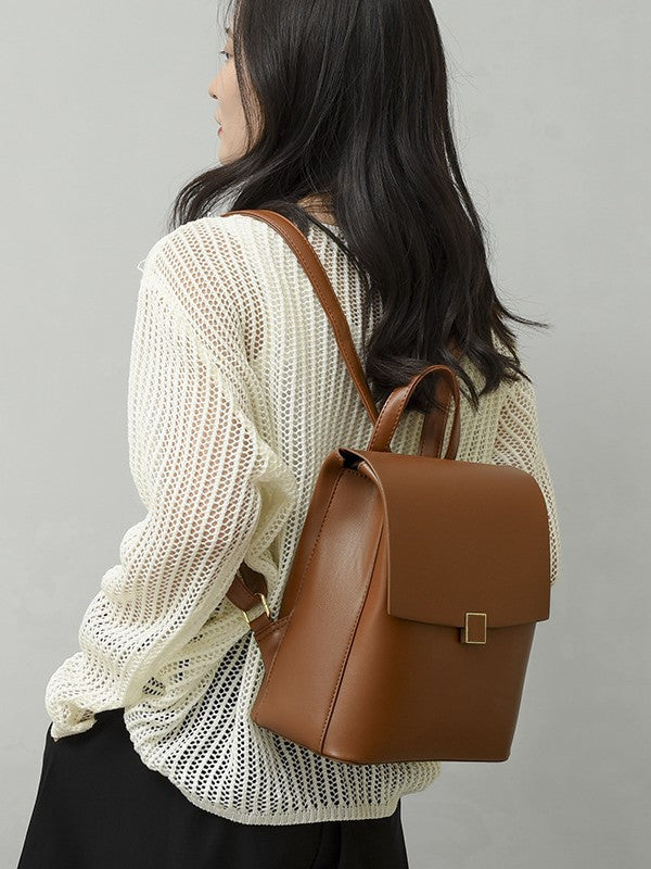 Women's Commuter Solid Color High-grade Shaped Shopping Women's Backpack