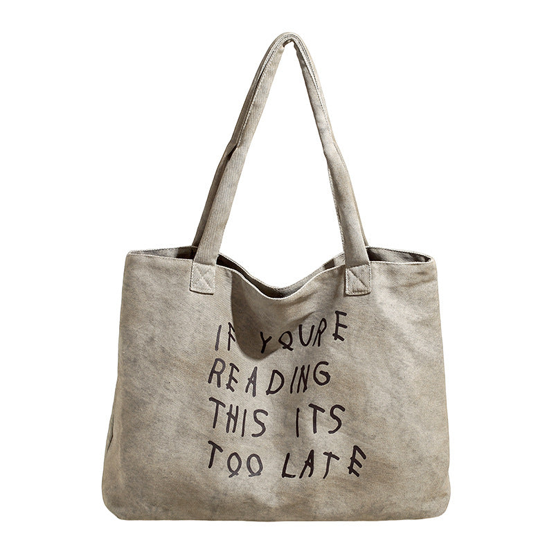 Women's Large Capacity Fashion Retro Camouflage Commuter Tote Bag