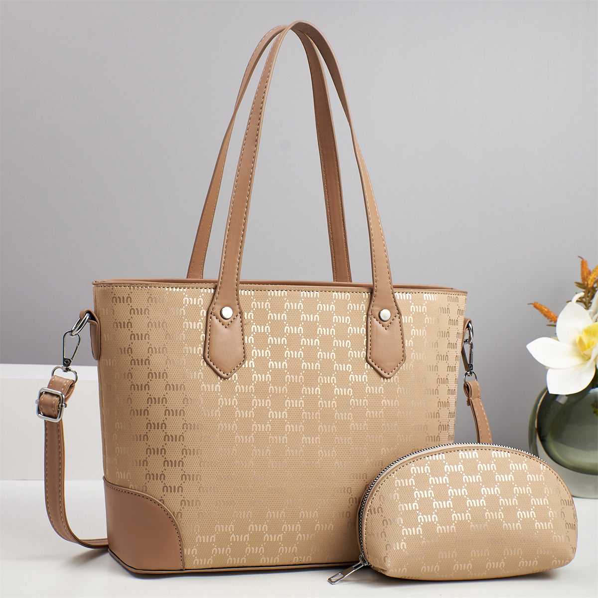 Women's Printed Vegetable Basket Mother Texture Bucket Bag