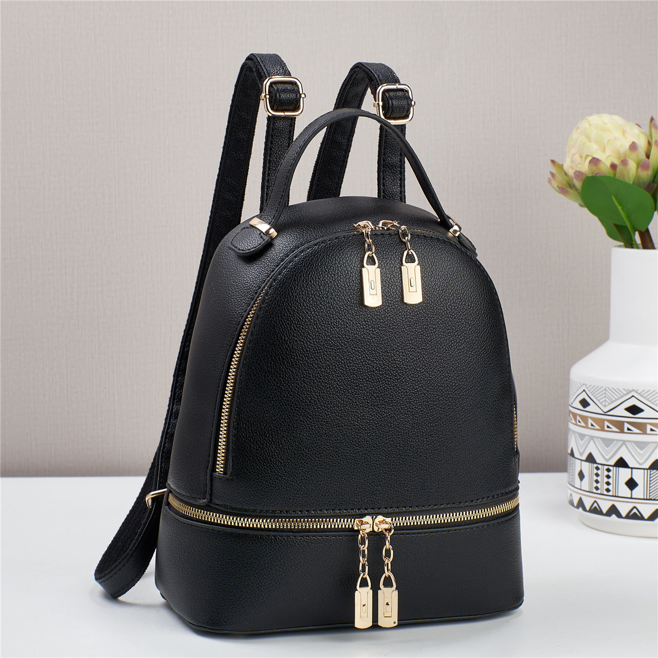 Women's Textured Leisure Commute Simple High-grade Women's Backpack