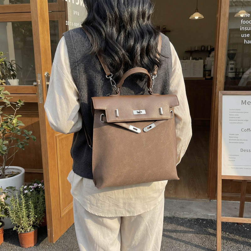 Attractive Women's Frosted Portable Autumn Vintage Travel Bags