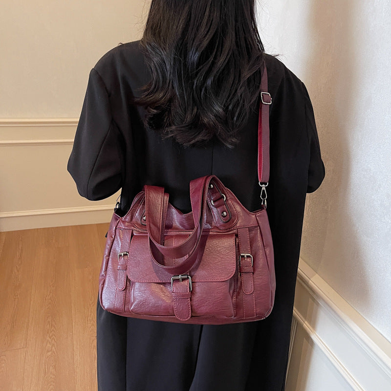 Women's Niche High-grade Versatile Large Capacity Soft Women's Shoulder Bag