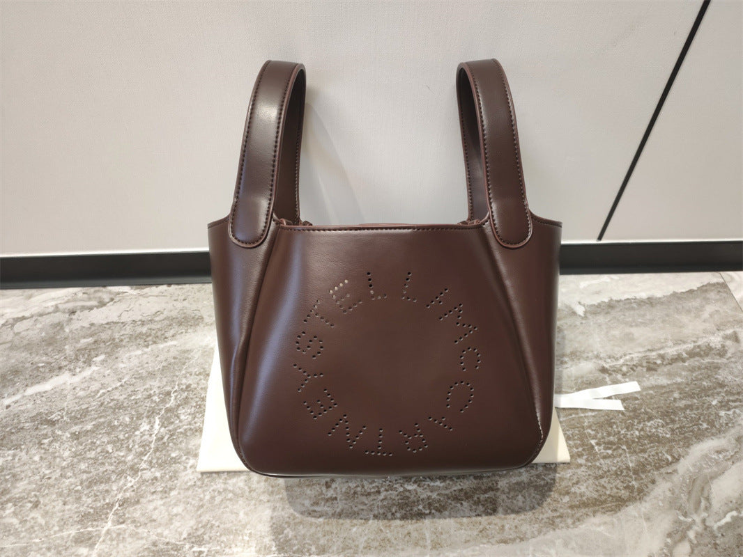 Women's Fashion Retro Hollow Letter Vegetable Basket Bucket Bag