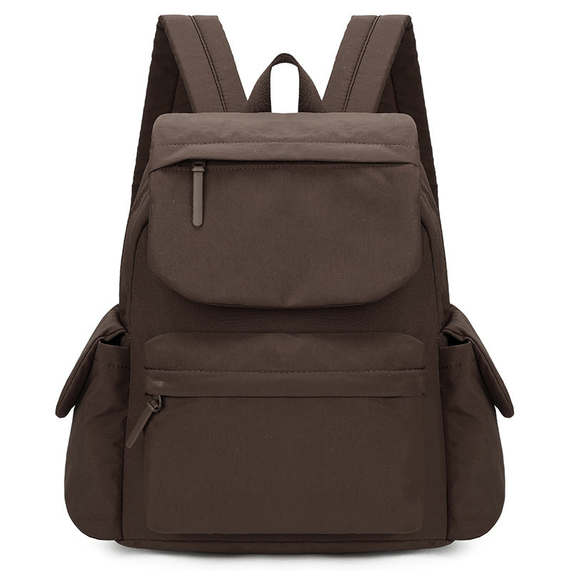 Women's Solid Color Simple Oxford Cloth Large Capacity Lightweight Commute Leisure Backpack