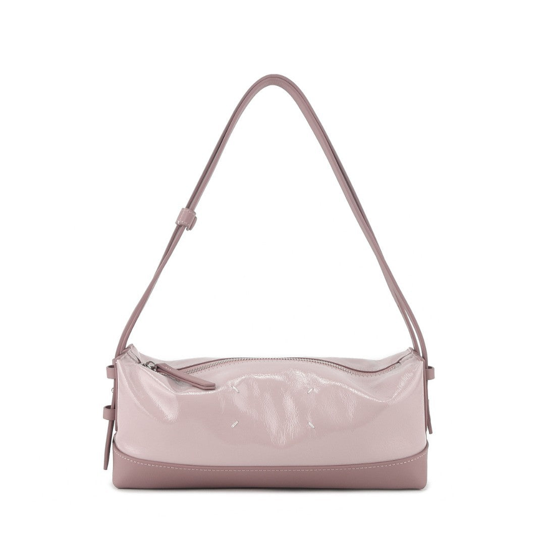 Minimalist Line Oil Wax Leather Double Bags