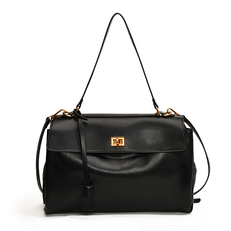 Women's High Sense Commuter Fashion Color Contrast Large Tote Bag