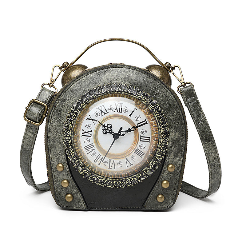 Women's British Niche Retro Creative Clock Exotic Fun Women's Shoulder Bag