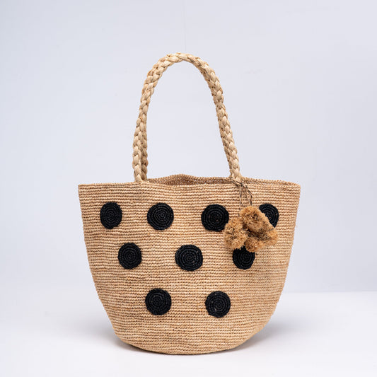 Women's High-grade Raffia Straw Hand-woven Vacation Beach Tote Bags