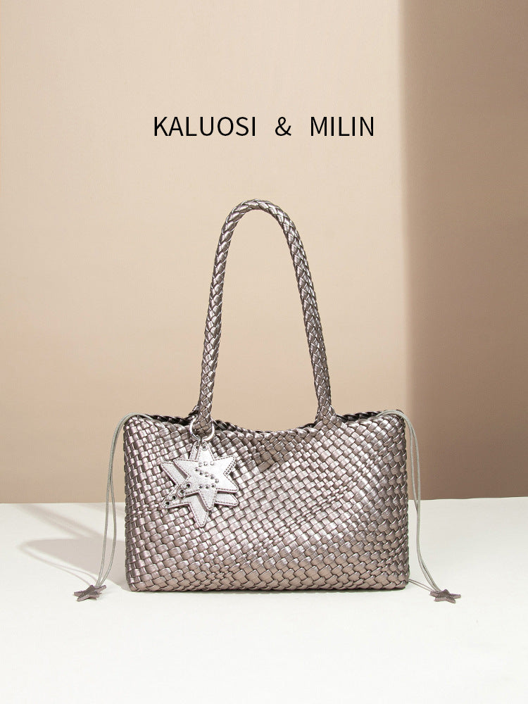 Five-pointed Star Ornaments Woven Design Large Capacity Bags