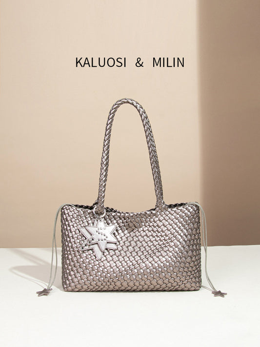 Five-pointed Star Ornaments Woven Design Large Capacity Bags