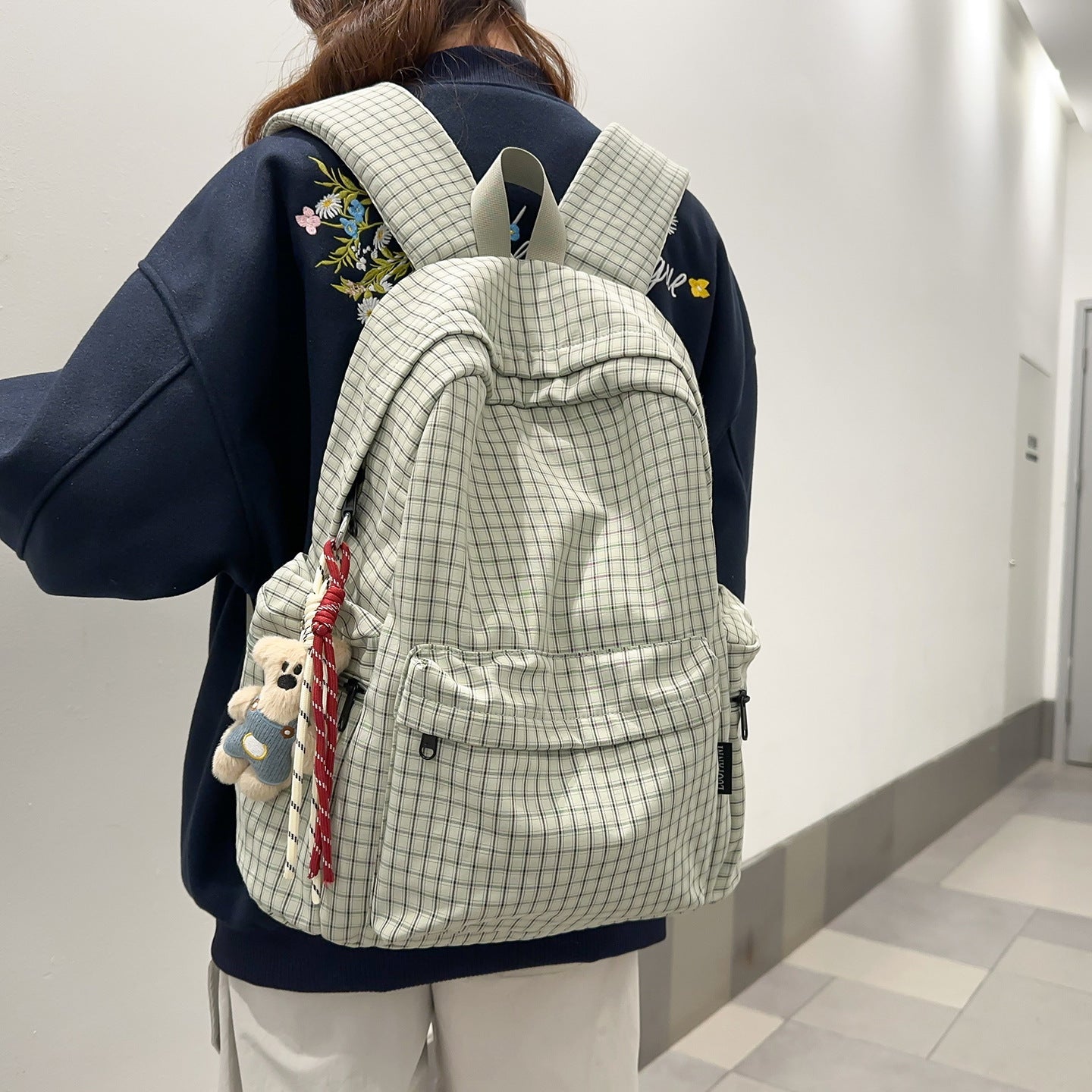 Female Korean Style Artistic Pattern Junior Backpacks