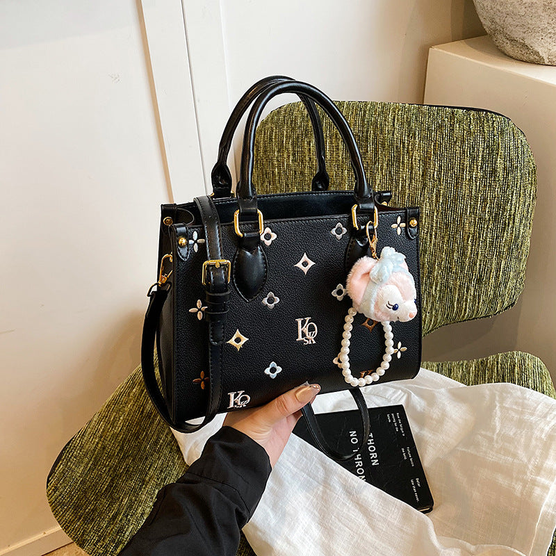 Popular Super Embroidered Good-looking Contrast Color Cute Small Square Bags