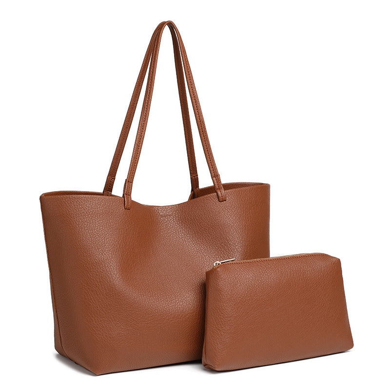 Women's Simple Soft Leather High-grade Large Capacity Women's Shoulder Bag