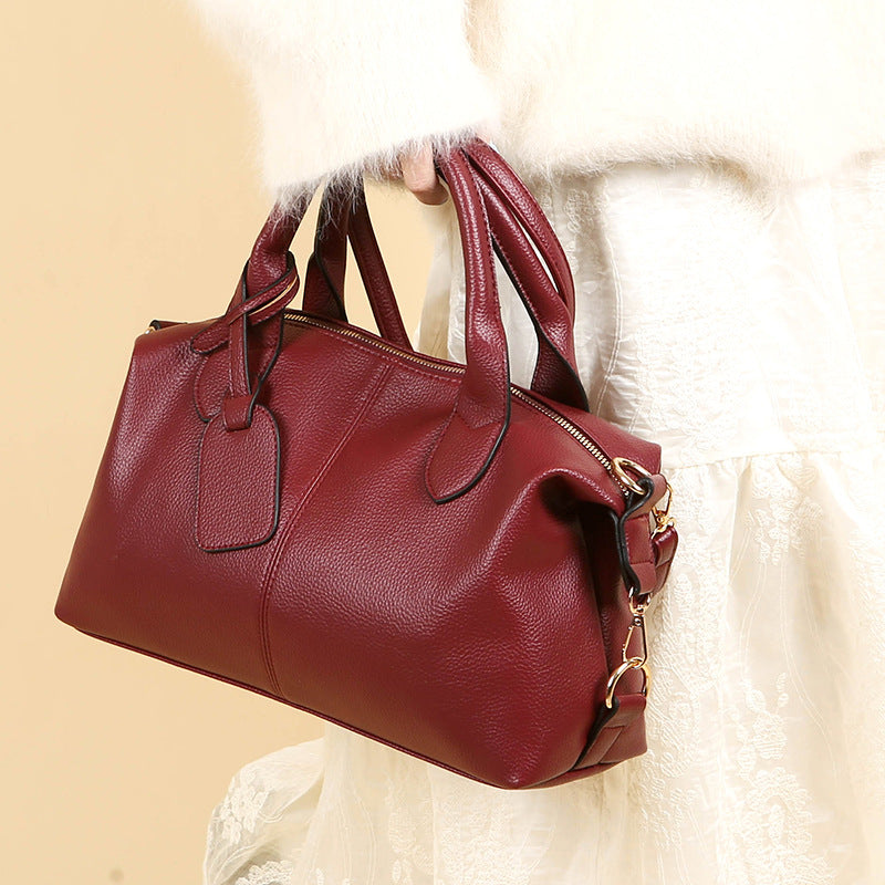 Women's High-grade Elegant Boston Portable Straight Bags