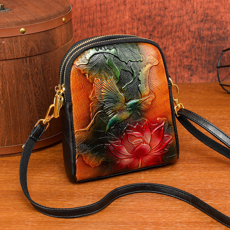 Women's Ethnic Style Painted Texture Commuter Versatile Bags