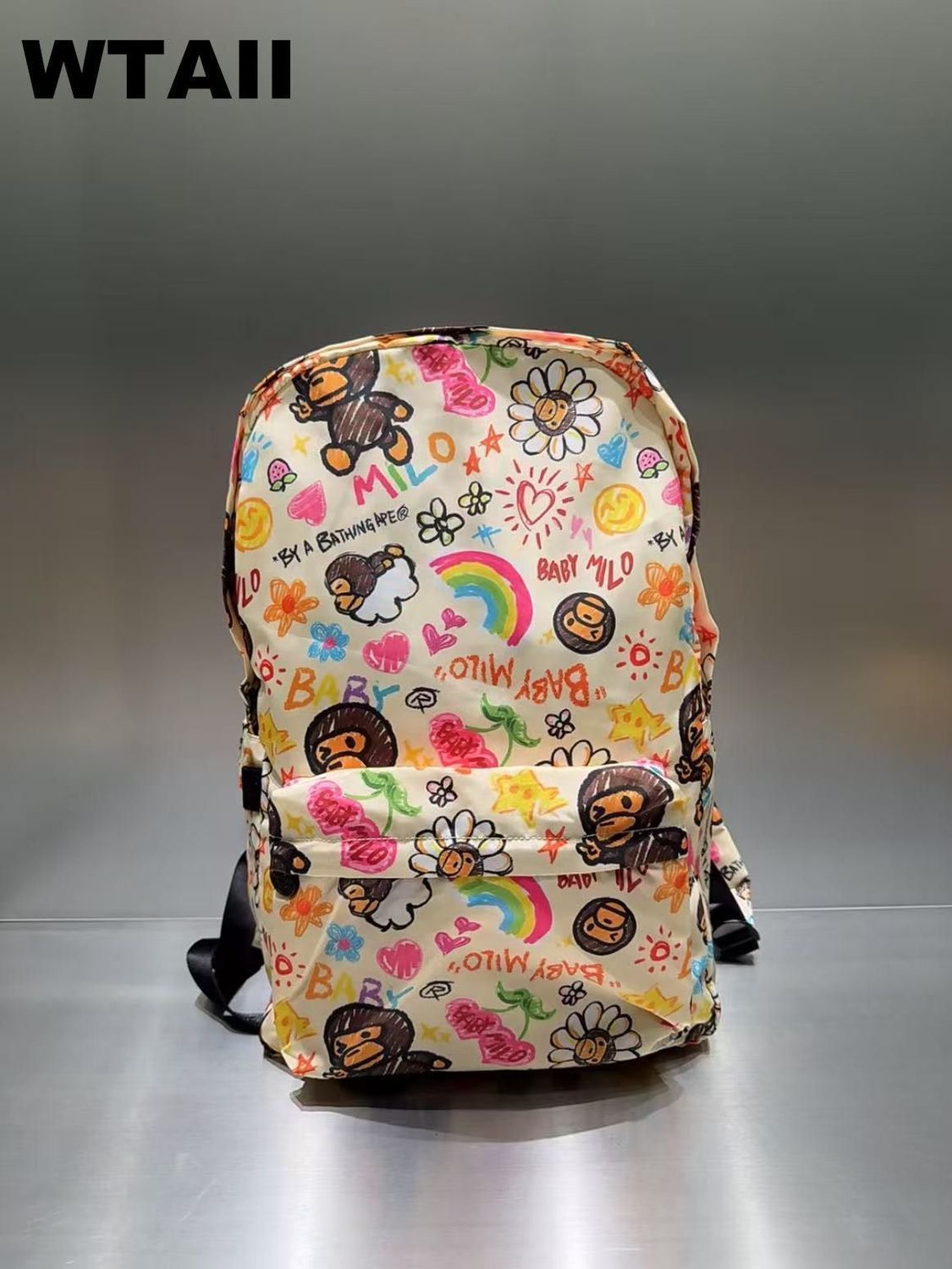 Cute Cartoon Little Monkey Printed Iti Women's Backpack