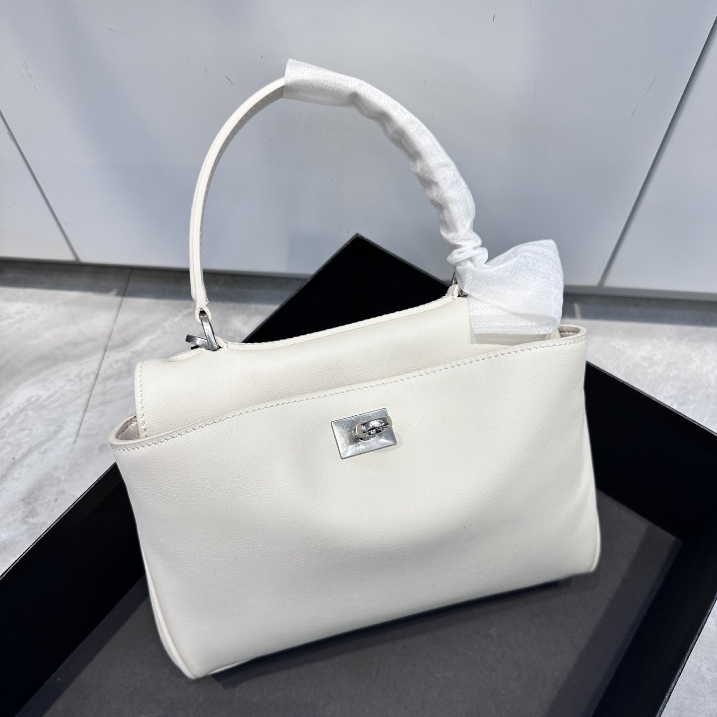 With Gift Box First Layer Calfskin Callie Underarm Large Women's Shoulder Bag